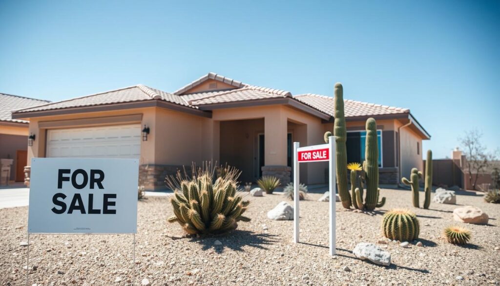 A well-maintained house in El Paso, TX with a 'For Sale' sign in the front yard