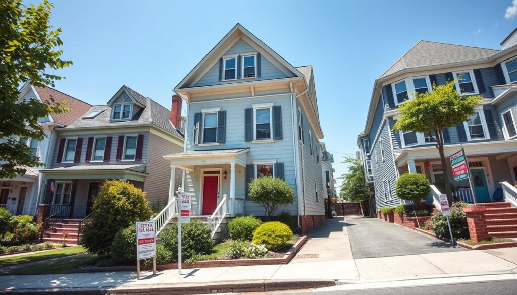 Boston residential neighborhood with houses for sale for cash in Boston, MA