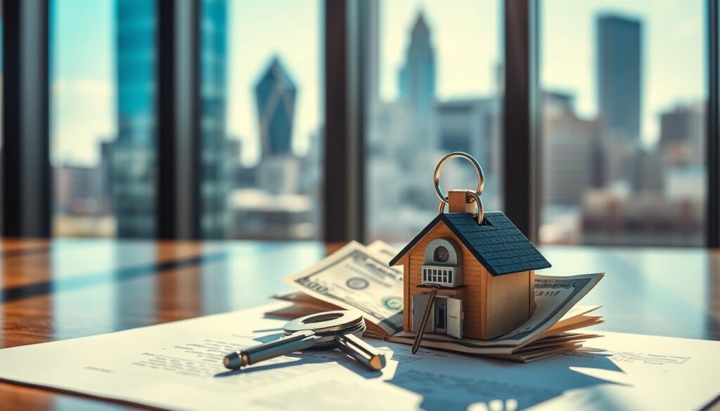 Cash home sale in Indianapolis with keys and contract