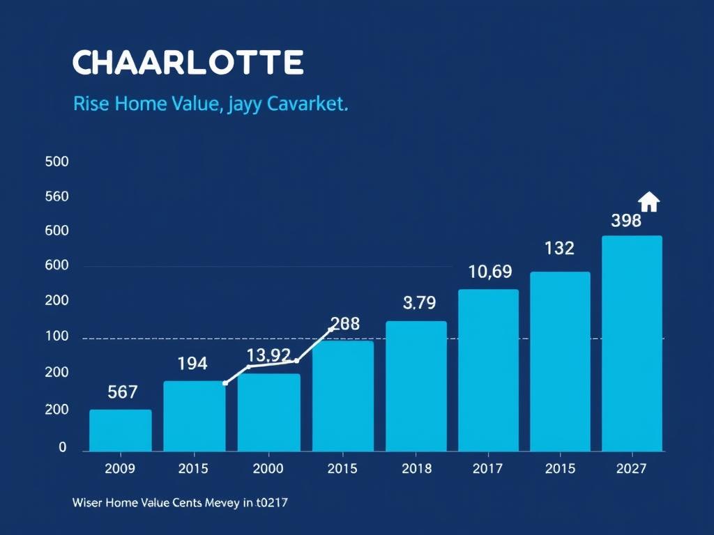 Charlotte real estate market trends chart showing rising home values