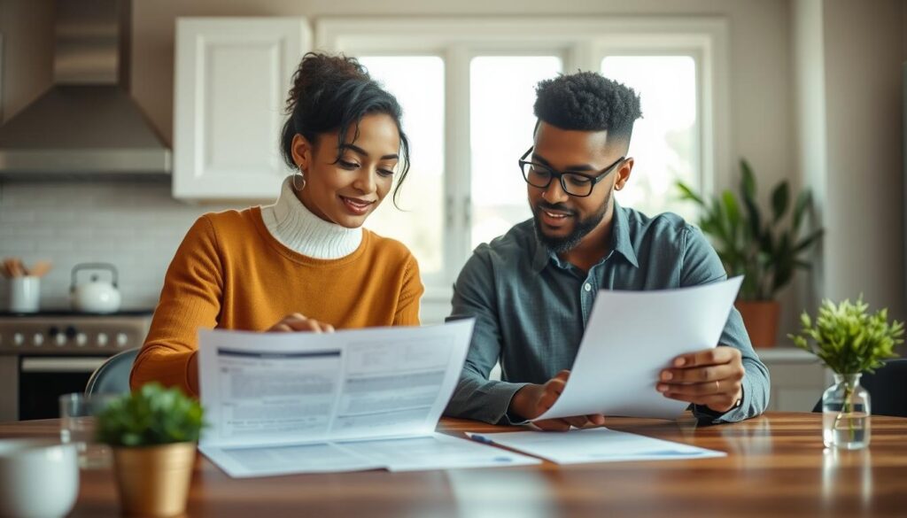 Chicago homeowner reviewing a cash offer document with a professional buyer