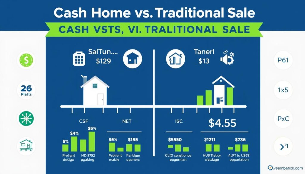 Comparison chart showing costs of selling your house for cash versus traditional sale in Seattle, WA