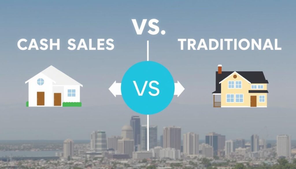 Comparison of cash vs traditional home selling process in San Diego