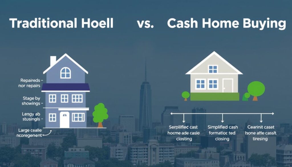 Comparison of traditional vs cash home sale process in San Jose, CA