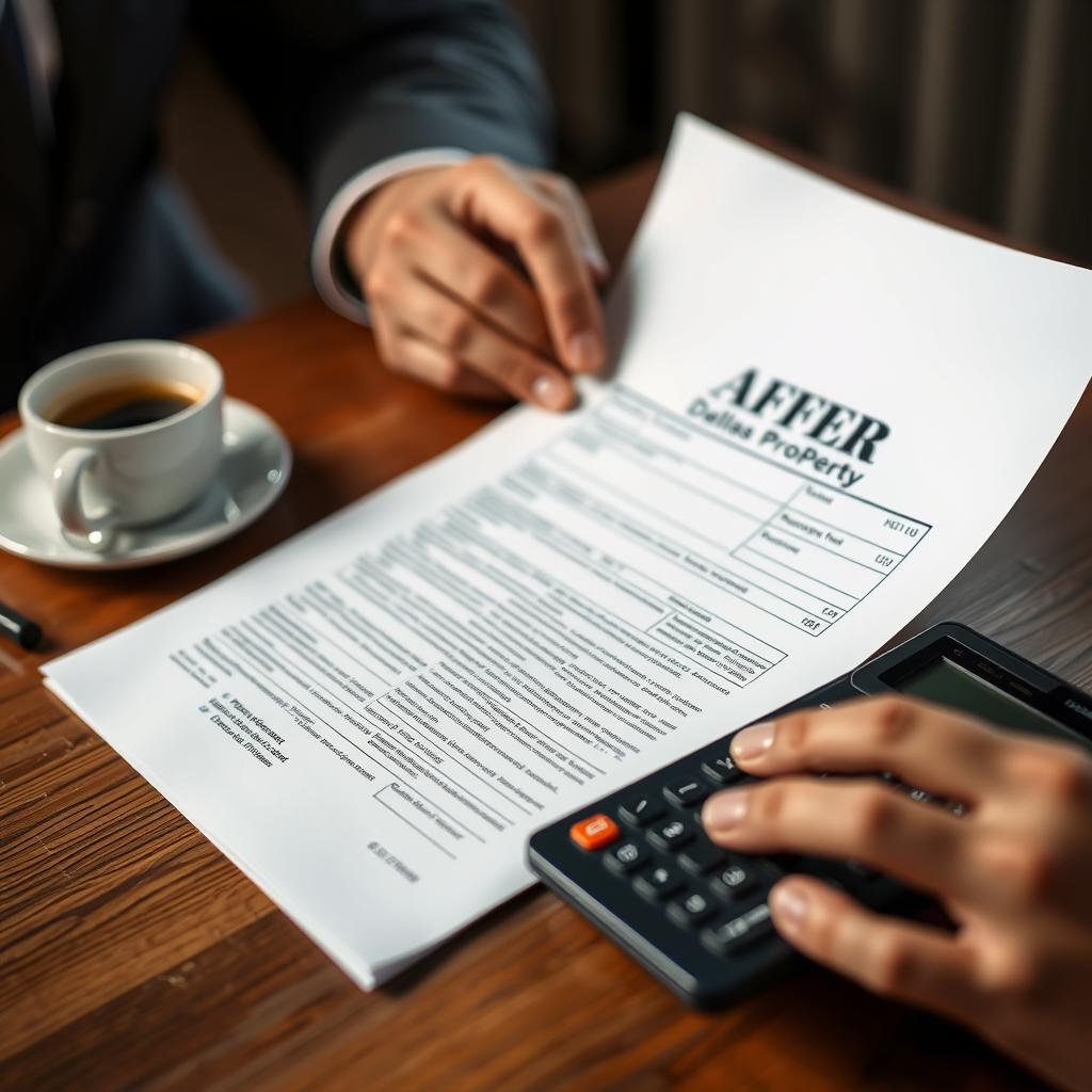 Dallas homeowner reviewing a cash offer document