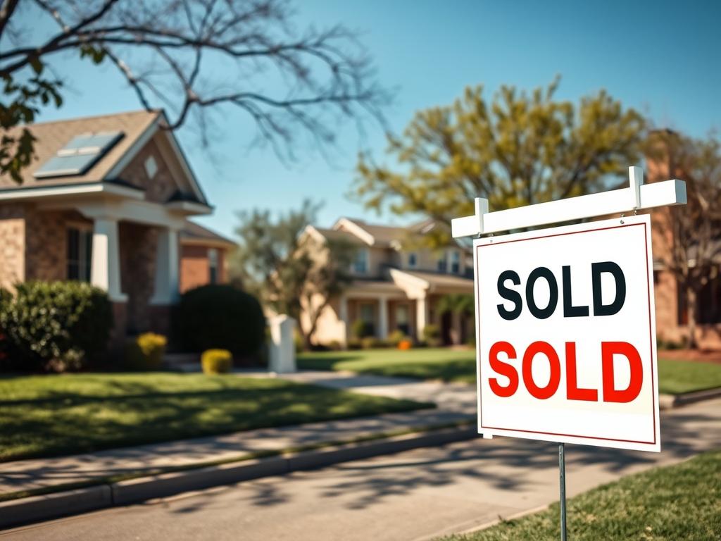 Fast-moving Dallas real estate market with sold sign
