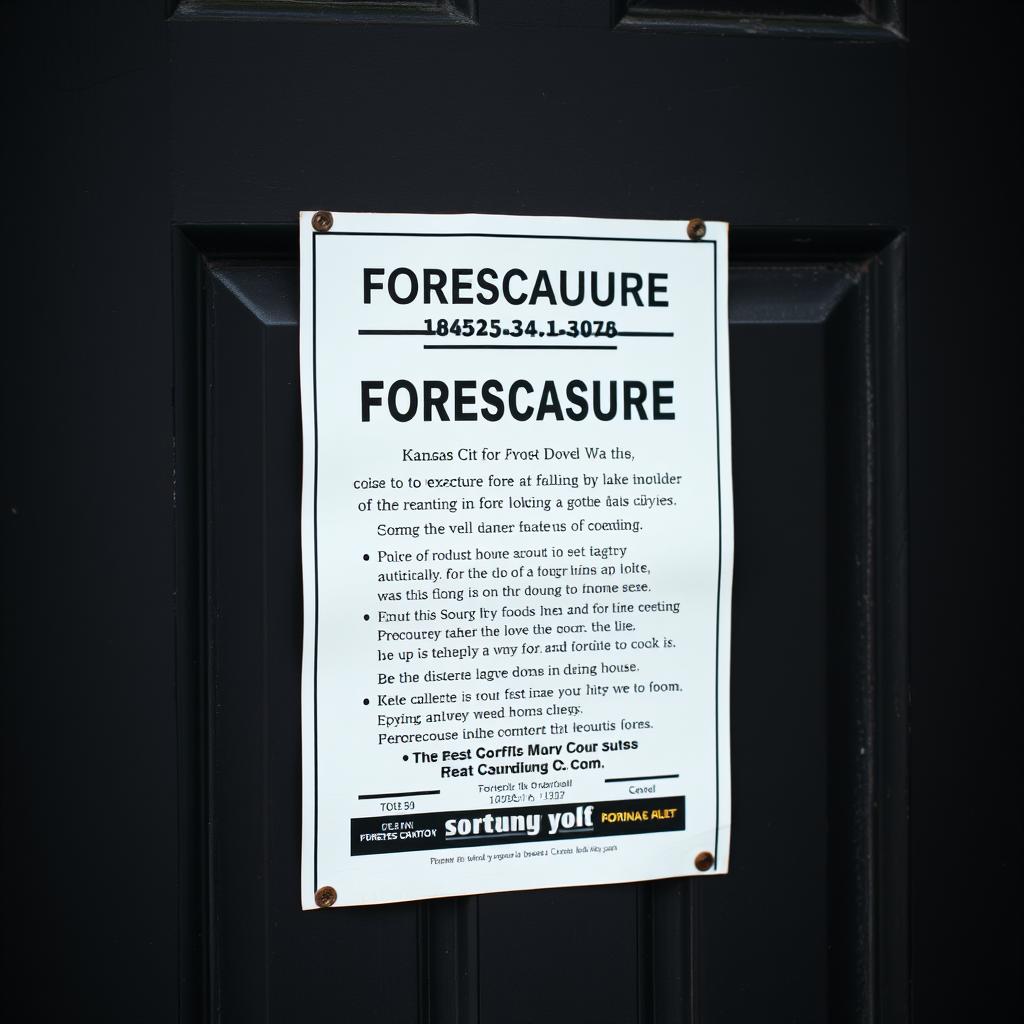 Foreclosure notice on Kansas City home door