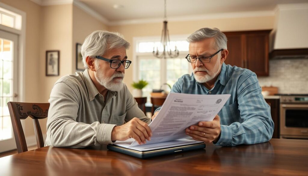 Fort Worth TX homeowner reviewing cash offer documents