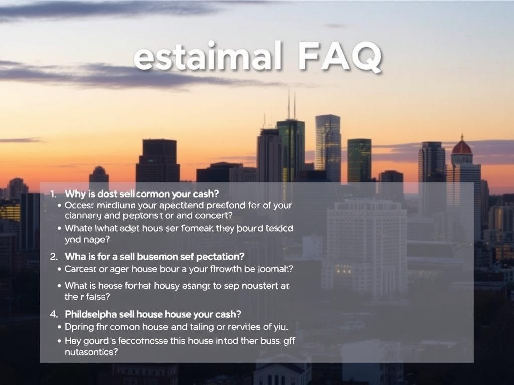 Frequently asked questions about selling houses for cash in Philadelphia