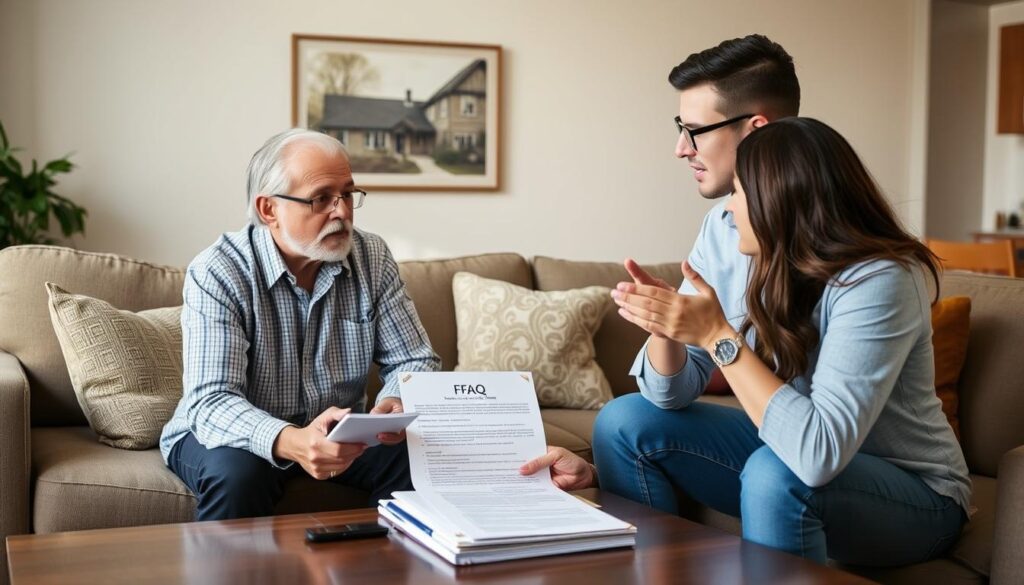 Fresno homeowner getting questions answered about cash home sales
