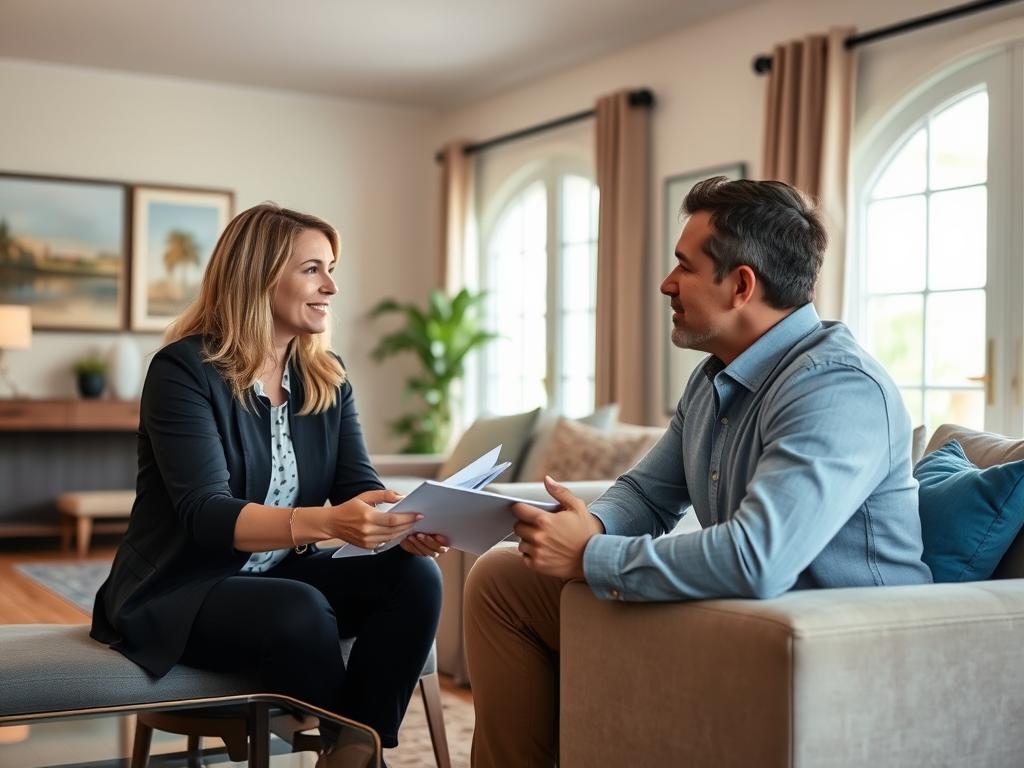 Homeowner interviewing San Diego cash buyer