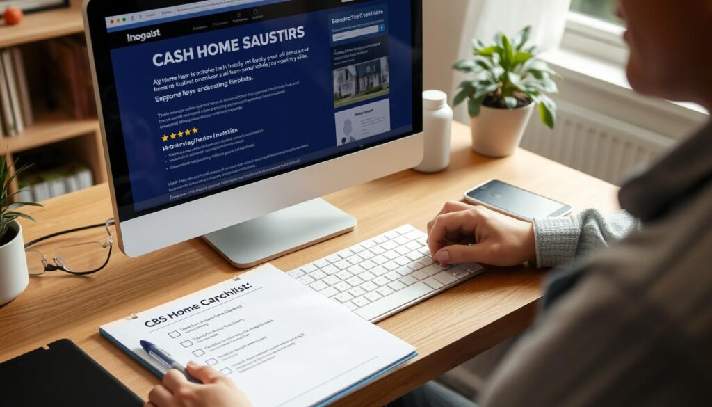 Homeowner researching legitimate cash home buyers in Kansas City