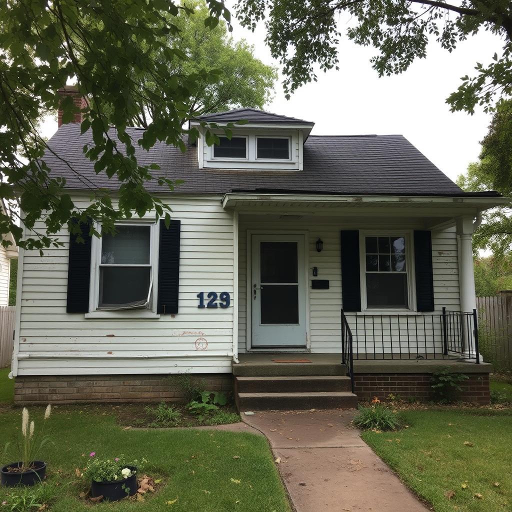 House in Louisville being sold as-is with visible repair needs