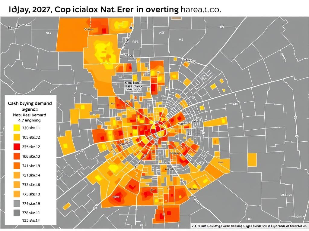 Indianapolis neighborhood map showing cash buying demand