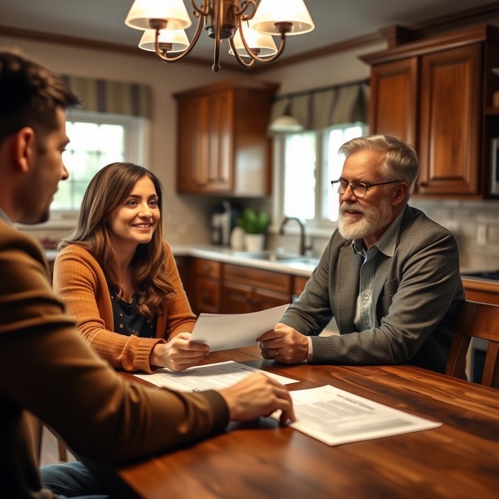 Local Columbus cash buyer meeting with homeowner