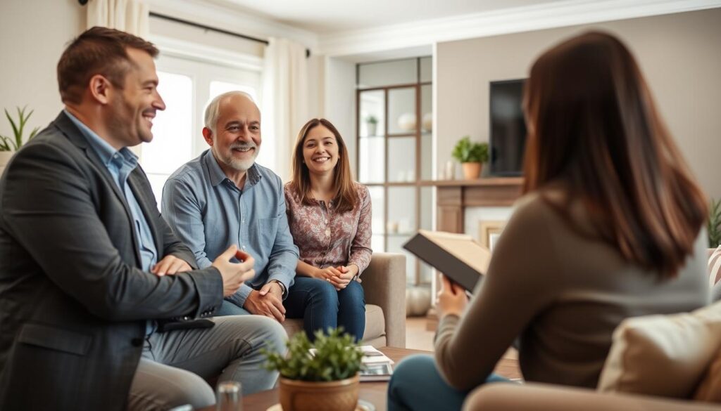 Local Milwaukee cash home buyers meeting with homeowner