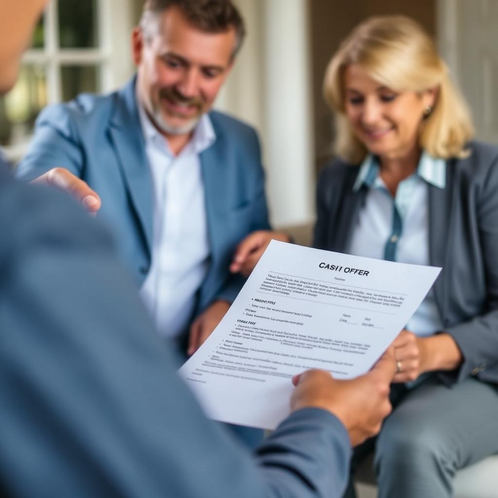 Louisville homeowner receiving a cash offer document