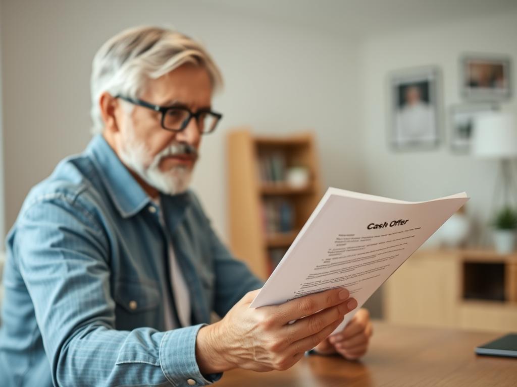 Milwaukee homeowner receiving a cash offer document
