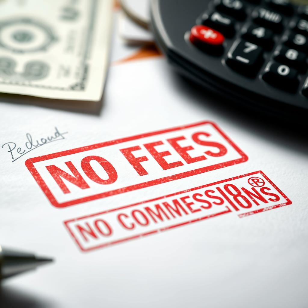 No fees or commissions document