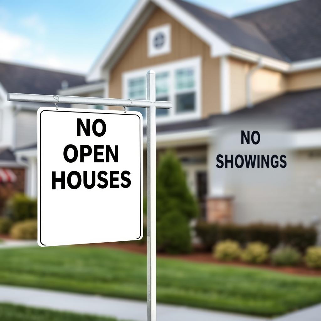 No showings or open houses sign for Nashville cash home sales