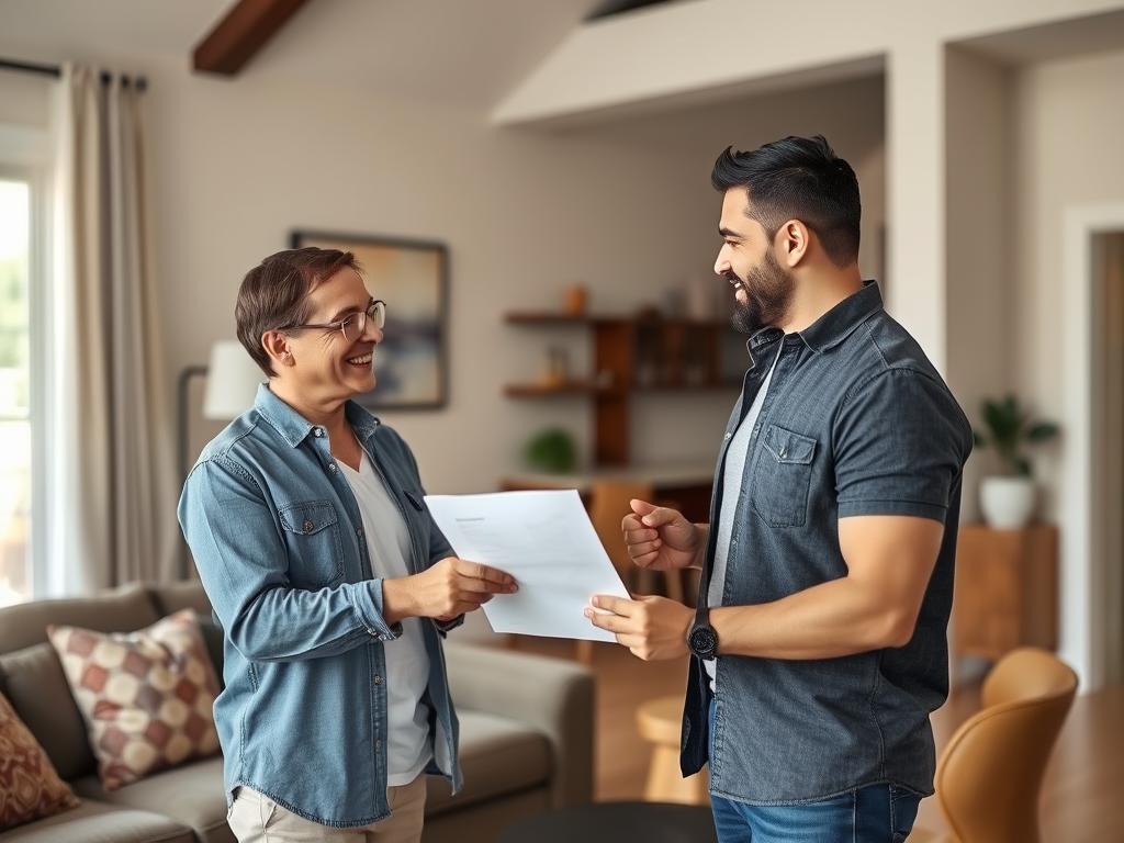 Oklahoma City cash home buyer making offer to homeowner