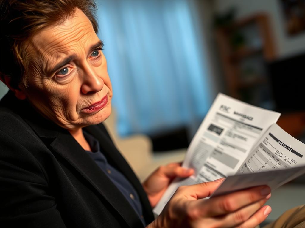 Person reviewing financial documents related to home ownership in El Paso