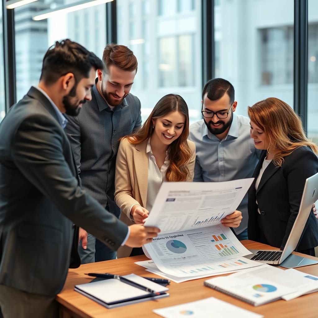 SEO team in New York collaborating with a client on strategy